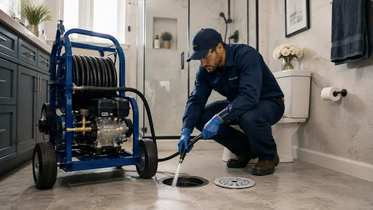 Bathroom Drain Hydro Jetting in Rancho Mirage