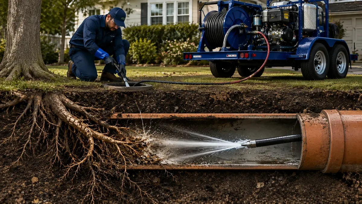 Tree Root Removal with Hydro Jetting in Rancho Mirage